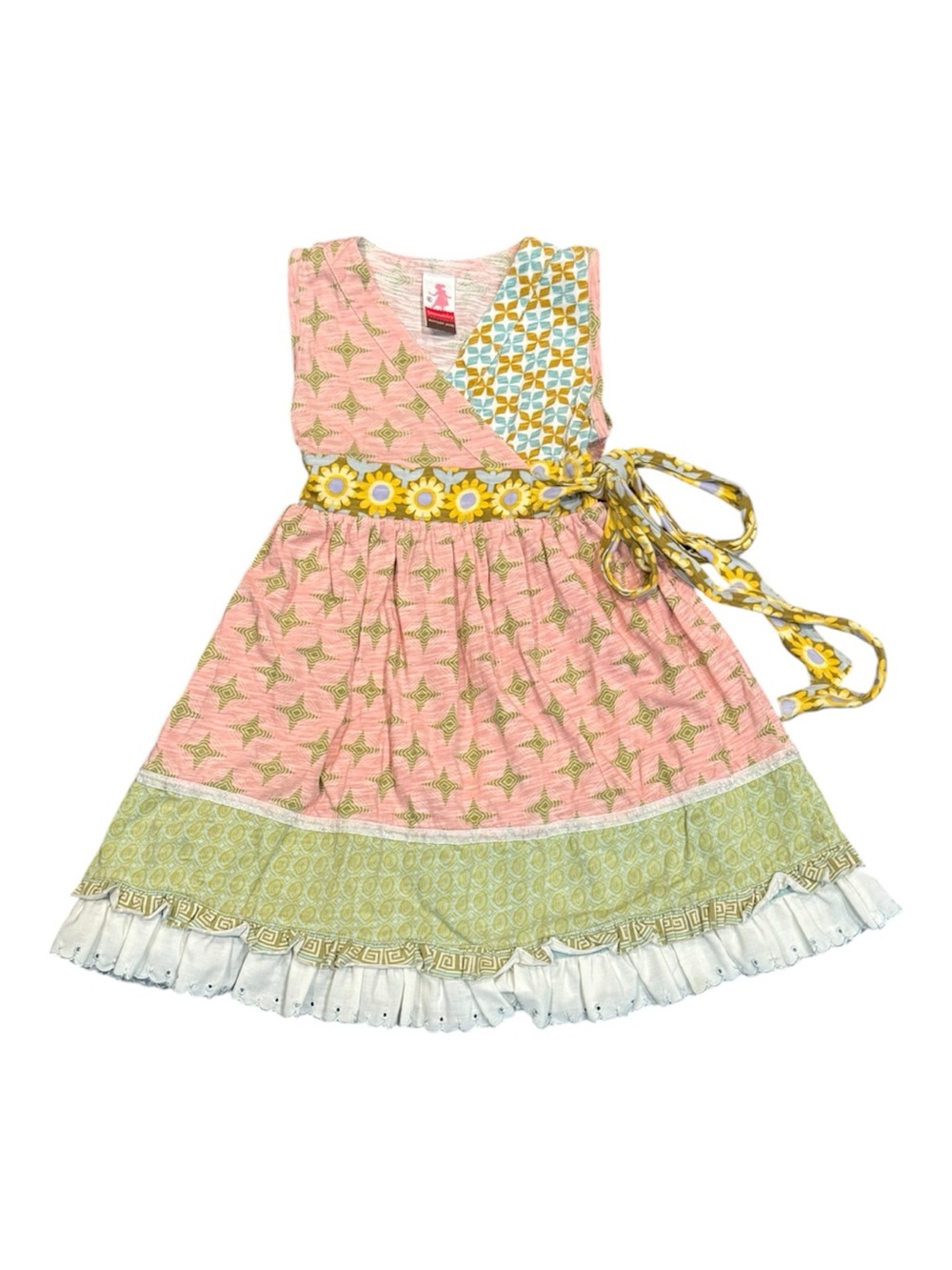 Matilda Jane Pink and Green Patchwork Sundress